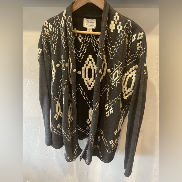 Lucky Brand Sweaters - Women's embroidered Lucky brand made in India cardigan size small